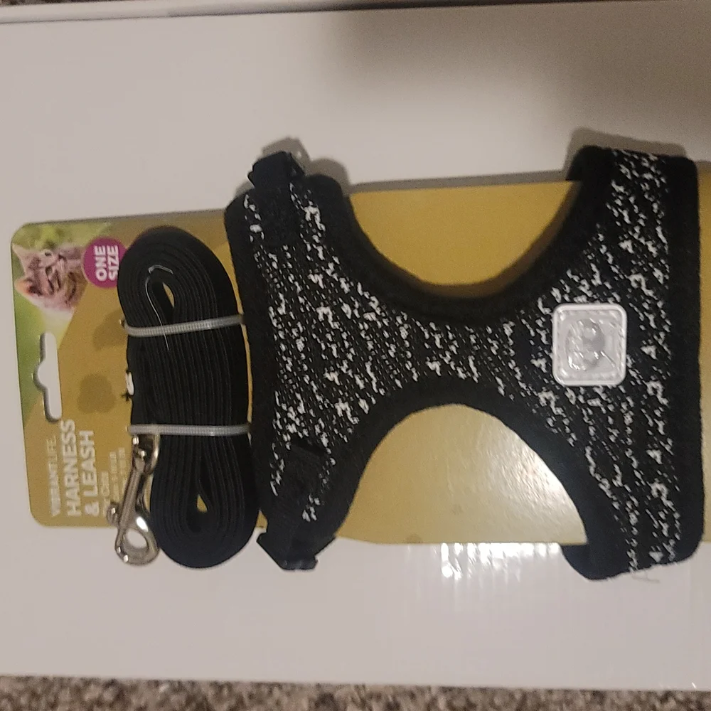 . Small dog or cat harness and leash